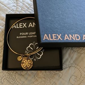 Alex and Ani four leaf clover bracelet